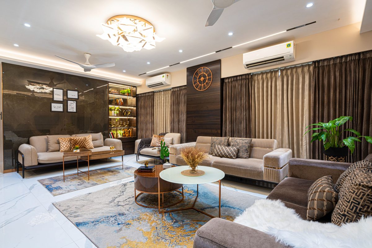 A celebration of warm tones anchors this luxurious Mumbai apartment ...