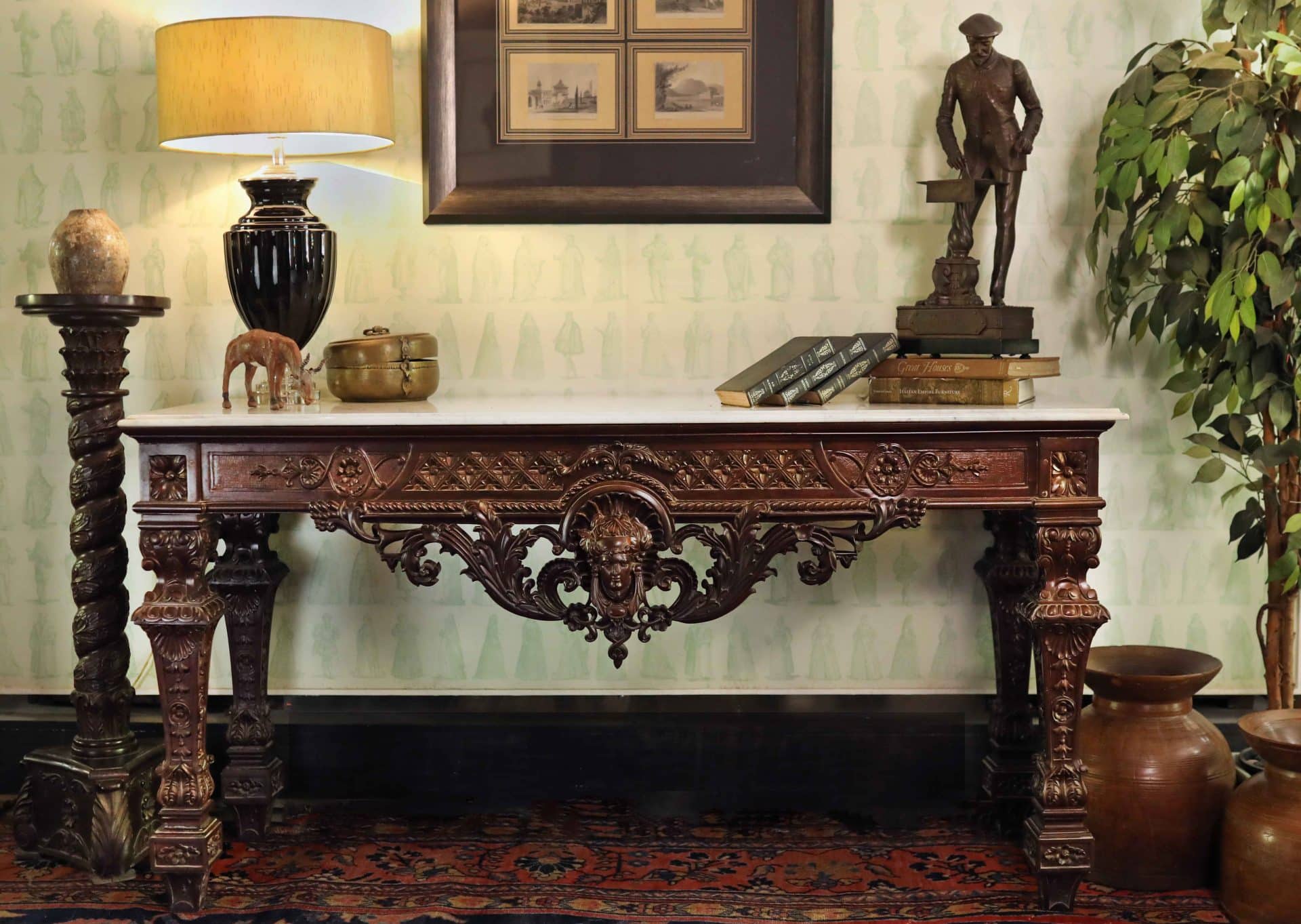 Bring The Vintage Charm Alive With This Indian Colonial Console Design 